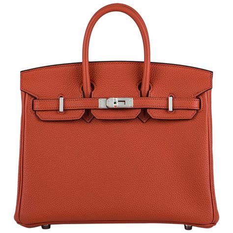 Hermès Capucine Togo Birkin 25cm PHW .